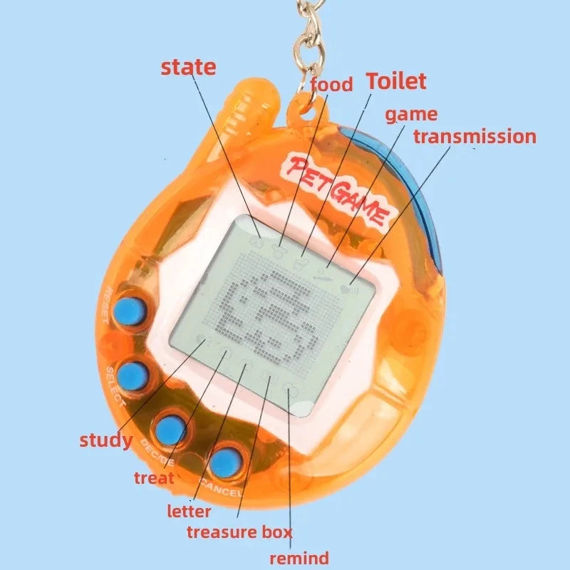 Transparent Tamagotchi 168-in-One Digital Pets