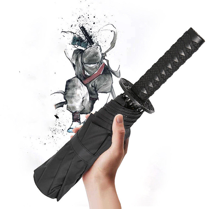 New Creative Three Fold Automatic Samurai Umbrella