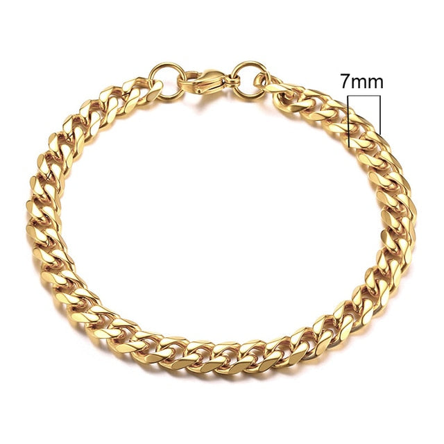 Vintage Men's Chunky Curb Chain Bracelet