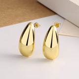 Elegant Vintage 16k Gold Plated Teardrop Earrings