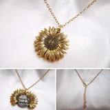 You Are My Sunshine Sunflower Vintage Necklace