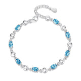 Vintage Blue Topaz Sterling Silver Bracelet