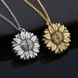 You Are My Sunshine Sunflower Vintage Necklace