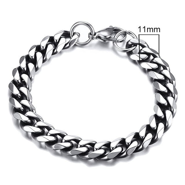 Vintage Men's Chunky Curb Chain Bracelet