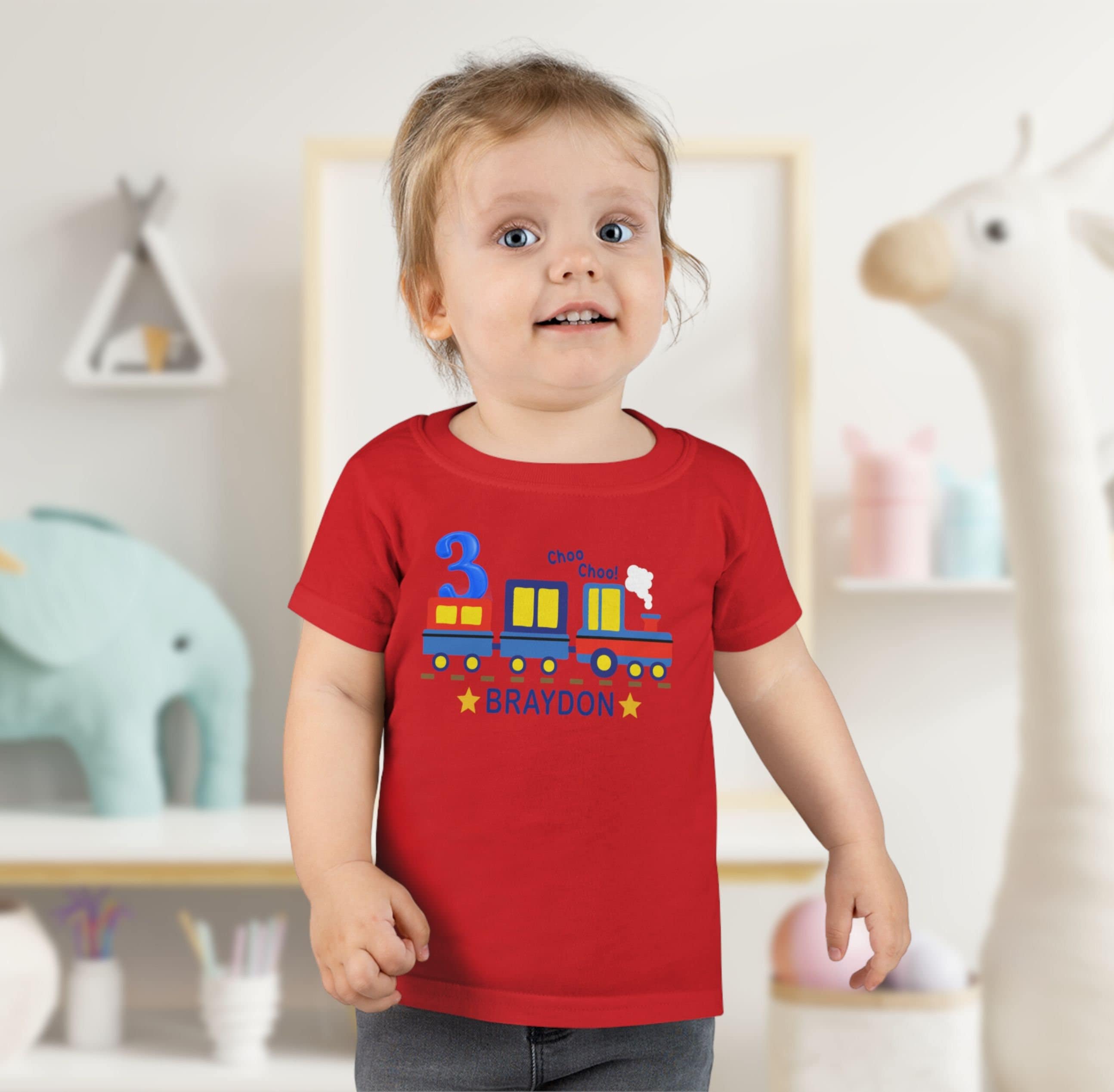 Custom I'm 2 Train Shirt for Boys and Girls Birthday Celebrations