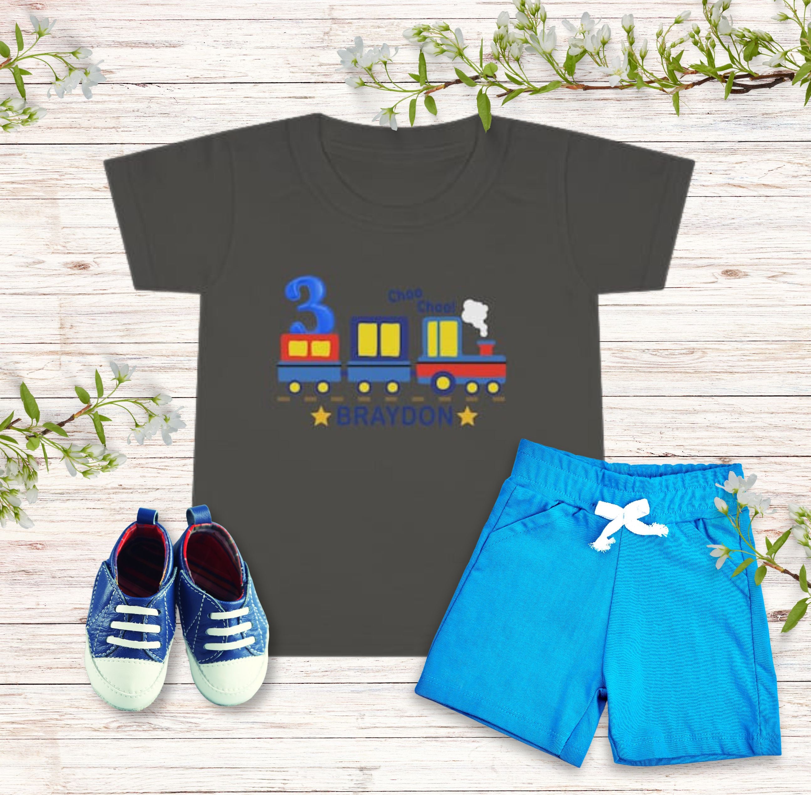 Custom I'm 2 Train Shirt for Boys and Girls Birthday Celebrations