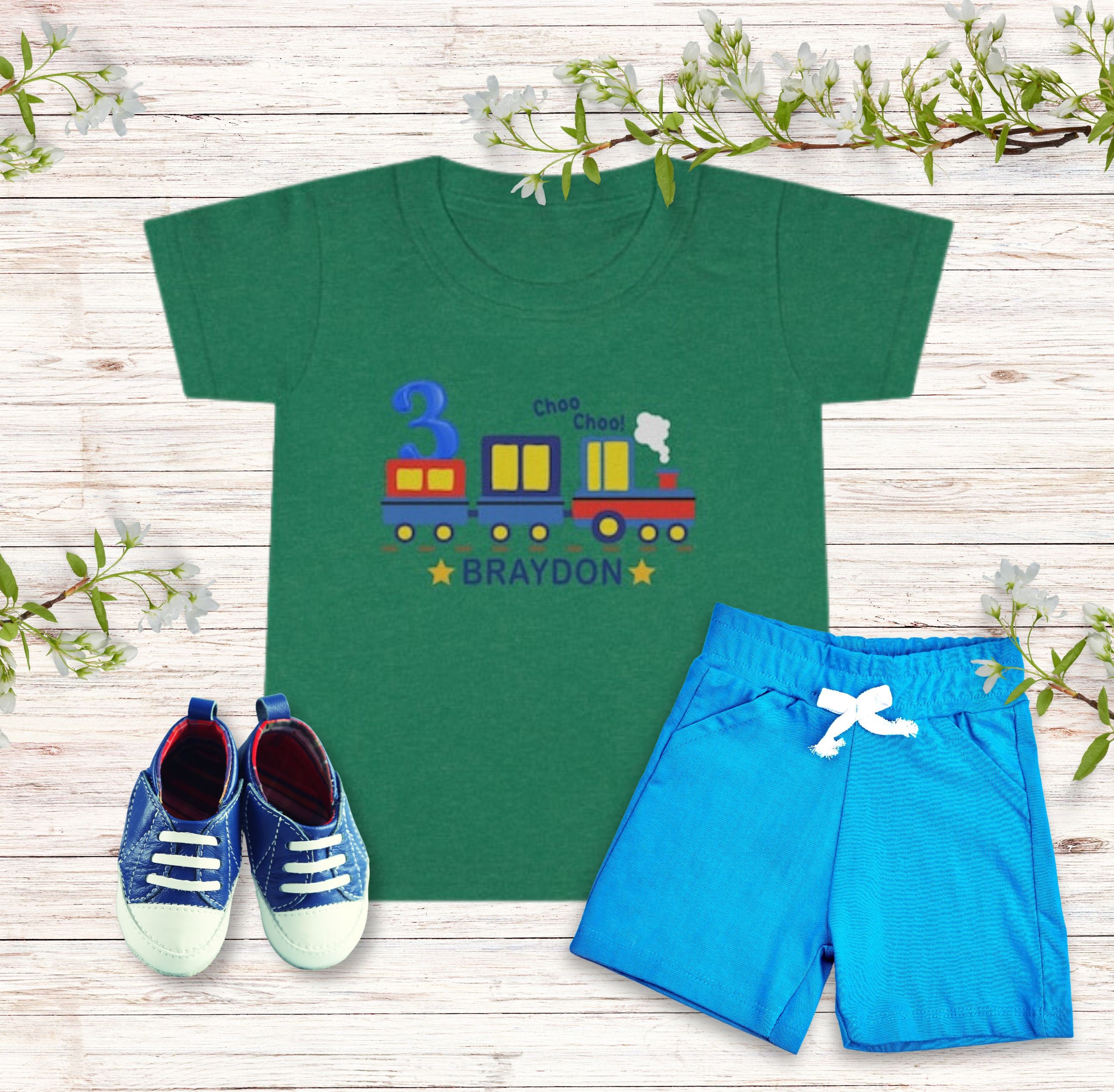 Custom I'm 2 Train Shirt for Boys and Girls Birthday Celebrations