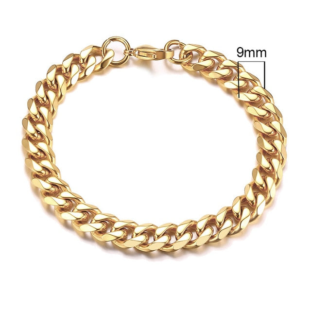 Vintage Men's Chunky Curb Chain Bracelet